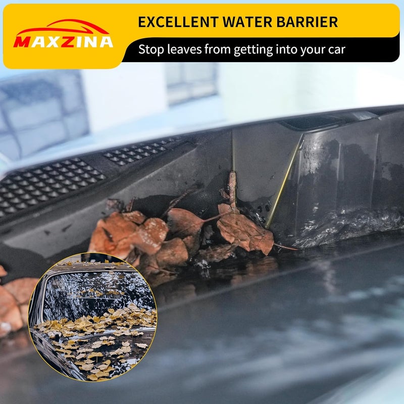 Maxzina Hood Water Barrier Compatible with 2022-2025 2026 Ford Maverick Hood Water Drain Grille Front Trunk Water Channel Debris Filter Anti Clogging Grid 2PCS for 2024 Maverick Accessories - Image 5